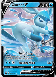 038/159 Glaceon V Englisch Zenit der Könige /Crown Zenith