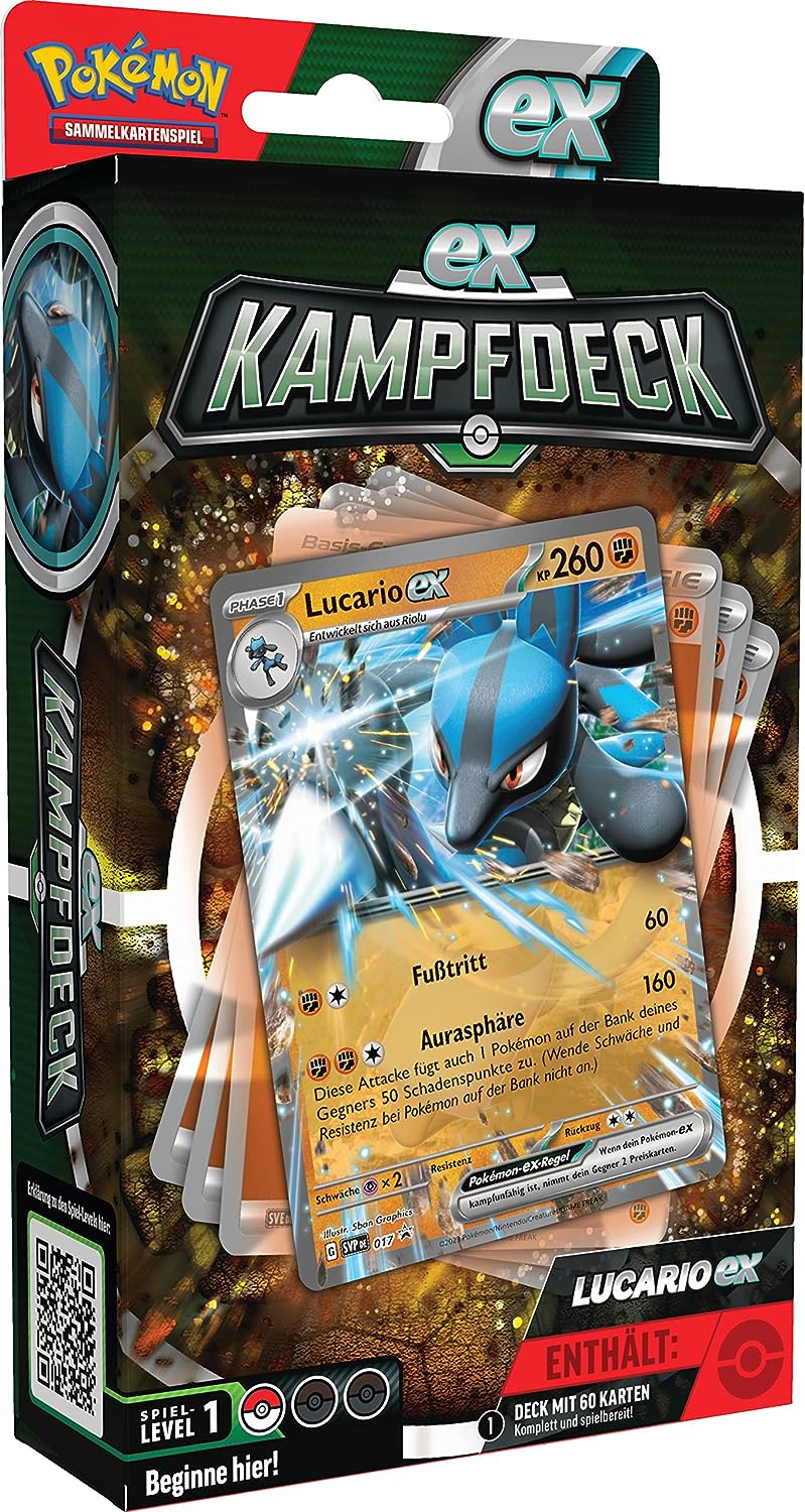 Pokémon Kampfdeck Ampharos-ex oder Lucario-ex (DE)