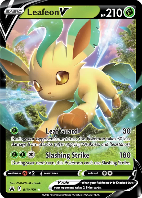 013/159 Leafeon V Englisch Zenit der Könige /Crown Zenith